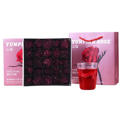【肖恩专享】云南高山墨红玫瑰花茶 礼盒