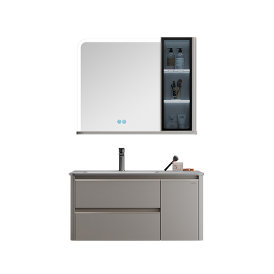 惠达卫浴岩板热弯一体盆浴室柜