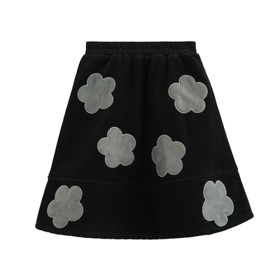 女童灯芯绒纯棉半身裙加绒中长裙