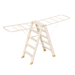 格美居梯子晾衣架两用家用折叠多功能室内伸缩人字梯加厚晒被楼梯
