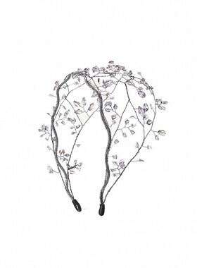 shes茜子轻奢幻彩水晶枝蔓发箍