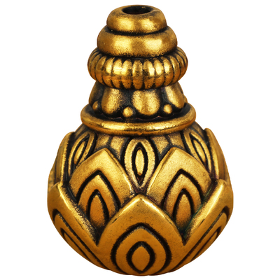 黄金做旧莲花一体三通足金999