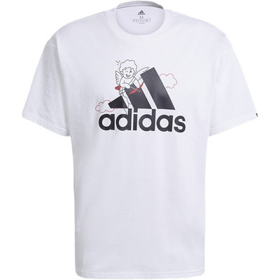 阿迪达斯男子休闲运动短袖t恤