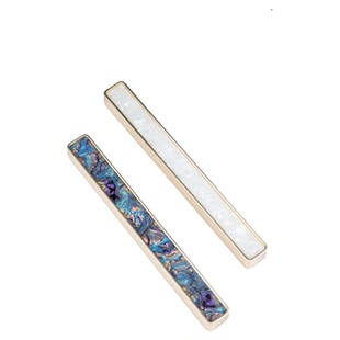 镇纸尺实心黄铜纯铜压纸小楷文房四宝书法专用笔架紫色加重镇尺