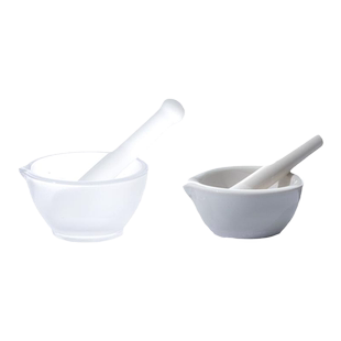 Labshark陶瓷研钵实验室玻璃研钵乳钵研磨钵实验室研磨碗棒捣碎罐