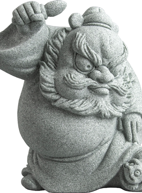 逗兽记砂石钟馗国潮桌面茶宠摆件