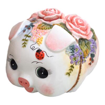 方亚陶瓷存钱筒储钱罐摆件