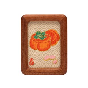 南京云锦研究所博物馆好事发生摆件柿子冰箱贴非遗伴手礼迷你框