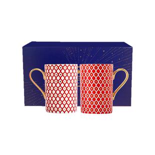 [新年礼物]俄皇LOMONOSOV骨瓷STAR马克对杯高级结婚情侣杯子礼盒