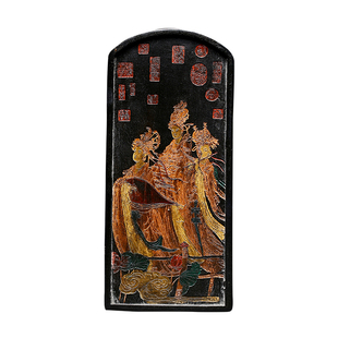 国家非遗 明代清代乾隆老墨版《玩日愒时斯枉珍》收藏级老墨块古法油烟墨 墨条高档大块古徽墨礼品 文房四宝