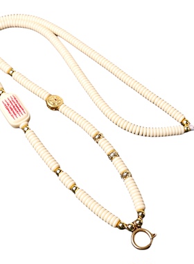 泰国佛牌链白色隔片五条经文牛骨