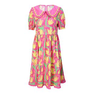 tanni新款甜美少女舒适透气X版娃娃领连衣裙TL11DR207A