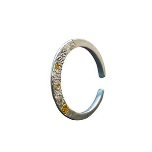 義清堂足银999手工錾刻牡丹花手镯纯银手镯送女朋友专属定制礼品