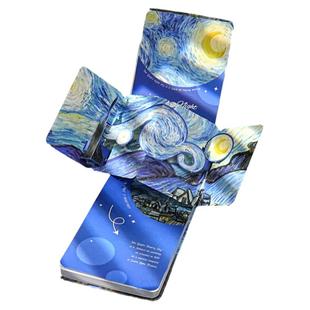 油画风立体手账本精美笔记本送情侣男朋友记事本生日礼物国潮星空手帐本本子名画千里江山盖章学生文具文创款