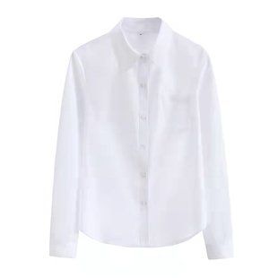 白衬衫女带领带学院风高级感炸街上衣长袖女春秋季韩版2025新款