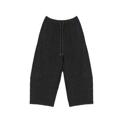 秋冬季宽松加绒慵懒感羊毛呢裤子