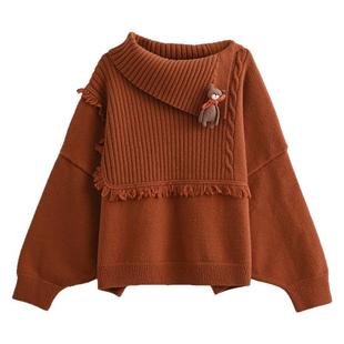 森女部落慵懒风秋冬甜美可爱针织衫女2026新款小个子宽松套头毛衣