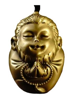 铜臻黄铜禅意悟空把玩件