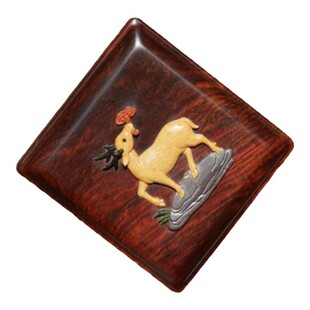 印度小叶紫檀百宝嵌首饰盒红木中式复古风戒指手表手串收藏盒文盒