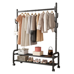 宿舍落地挂衣架不占地收纳衣帽架子门后家用转角网红晾衣架凉衣服