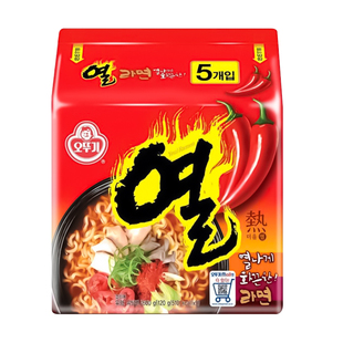 韩国进口不倒翁热拉面600g(120g*5袋)方便面泡面速食拉面汤面袋装