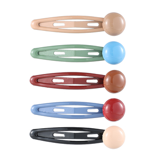 彩色豆豆掰掰夹儿童发夹女孩刘海侧边夹前额碎发bb夹发卡女童头饰