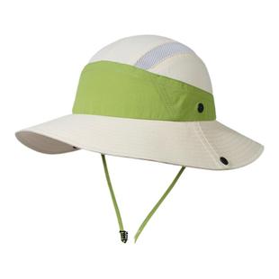 夏季拼色渔夫帽速干防晒帽子女户外游玩大檐太阳帽时尚百搭登山帽