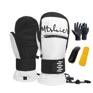 凯夫拉护腕滑雪手套内置护板防水耐磨防寒保暖加长雪裙单板内五指