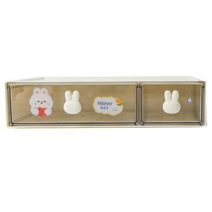 桌面收纳盒透明抽屉分隔笔筒柜学生办公书桌文具手帐整理箱置物架