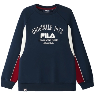 【斐暖功能】FILA斐乐儿童童装卫衣2025年冬新款男中大童加绒上衣