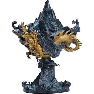 创意龙形香炉高级感纯铜大号倒流香炉沉香檀香熏炉茶道倒流香摆件