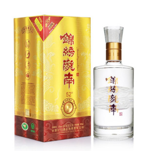红川52度锦绣陇南 500ml*4瓶整箱 浓香型白酒 甘肃特产 送礼宴请