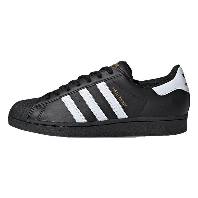 Adidas三叶草黑金标贝壳头板鞋