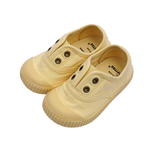 TOPSTAR儿童学步鞋一脚蹬帆布鞋软底入园鞋幼儿园室内鞋宝宝布鞋