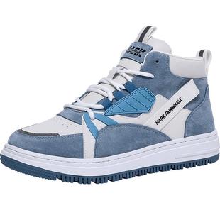 马克华菲aj1板鞋男雪地靴冬季运动休闲鞋子男士加绒加厚保暖棉鞋