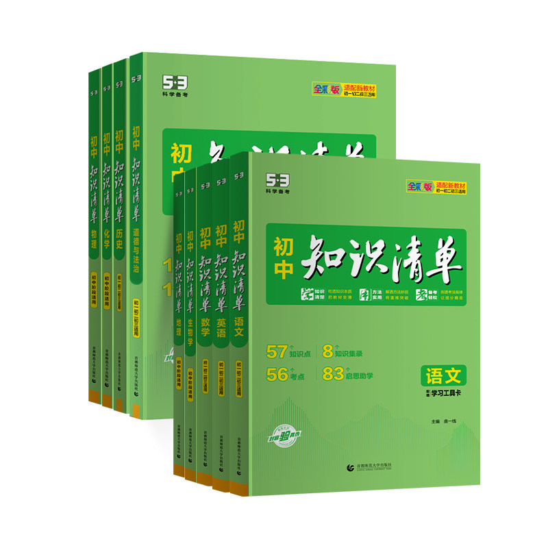 科目任选知识清单初中全套9科