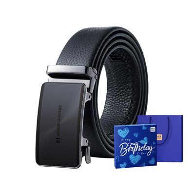 海澜之家头层牛皮腰带男士自动扣