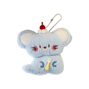 可爱毛绒挂饰小鼠包挂件少女心汽车钥匙扣装饰挂坠玩偶公仔配饰