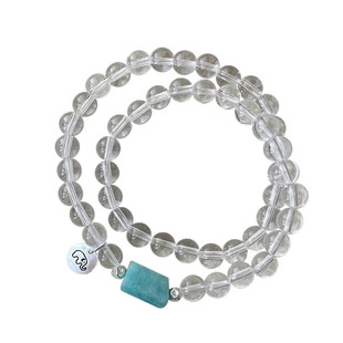 贝奇手作·去掉负面情绪与杂念~给自己勇气! 白水晶天河石手串