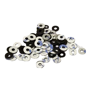 PVC黑色单面背胶垫片塑料垫圈绝缘硬介子粘胶圆形平垫 M2M2.5M3M4