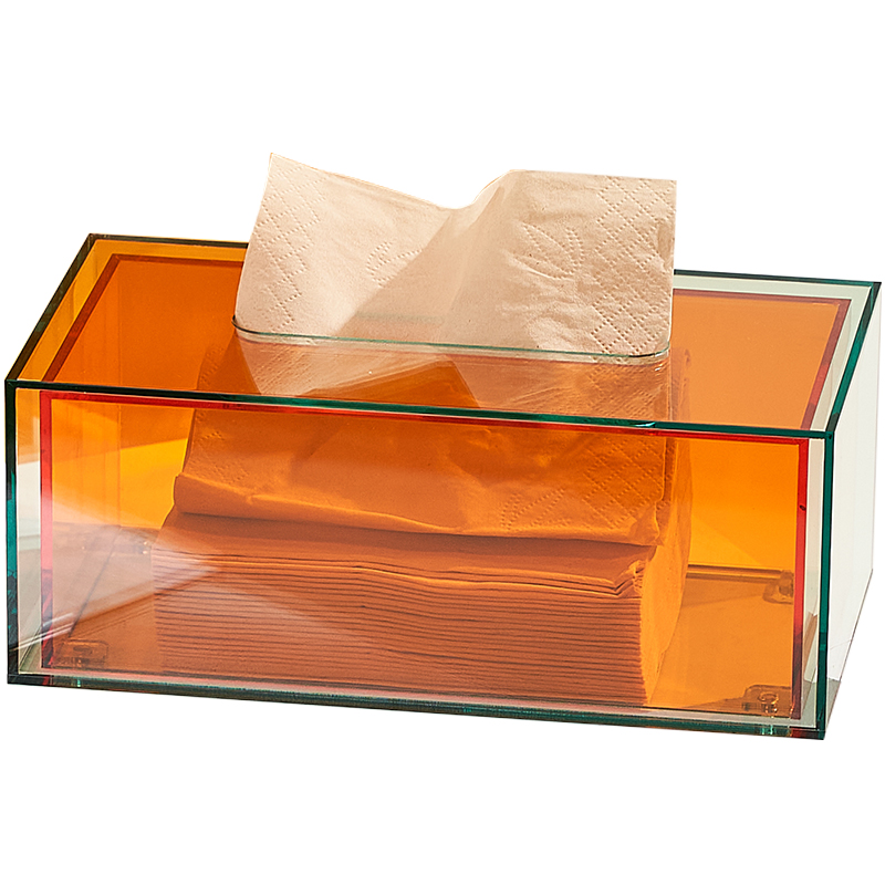 创意透明亚克力纸巾盒客厅抽纸盒架简约轻奢风茶几餐巾收纳盒现代