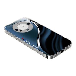 渐变晕染电镀玻璃壳适用华为mate60Pro手机壳新款时尚简约高档mate50/40外壳硅胶包边防摔mate70手机套男款