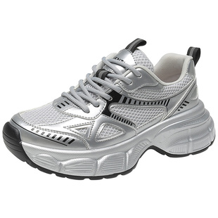 大东时装休闲女鞋2026春季新款时尚潮流老爹鞋增高系带运动鞋0357