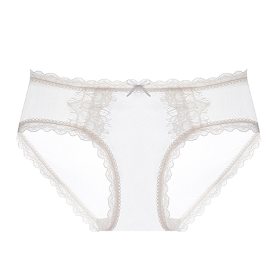 轻奢缎面网纱拼接甜欲氛围感内裤