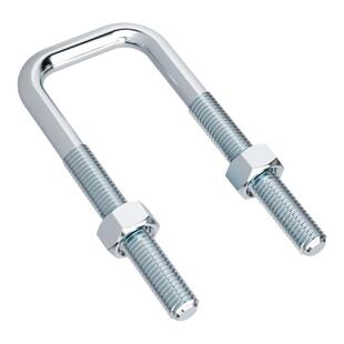 方型U型管卡直角螺栓丝卡扣抱箍加长固定器连接件方形镀锌M6M8M10