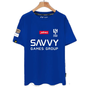 沙特利雅得新月队足球衣服内马尔10号短袖t恤衫男女纯棉半袖体恤