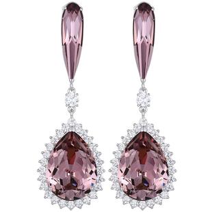 BLANCHE/布兰琪水晶耳环饰品气质长款耳坠水滴耳钉银针奢华欧美女