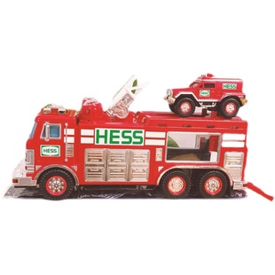 出口收藏级卡车救援车消防车赫斯汽车钨丝灯光车男孩礼物HESS车模
