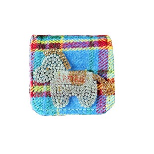 布艺格子闪钻小马freeclip2代耳机保护壳新年适用于华为freeclip连体壳苹果airpods4毛绒条纹oppofree4收纳壳