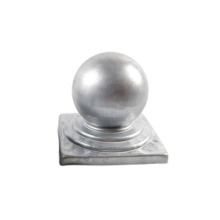 球帽护栏铁艺配件大全莲花柱头封口顶盖堵头方管圆球盖帽球形柱帽